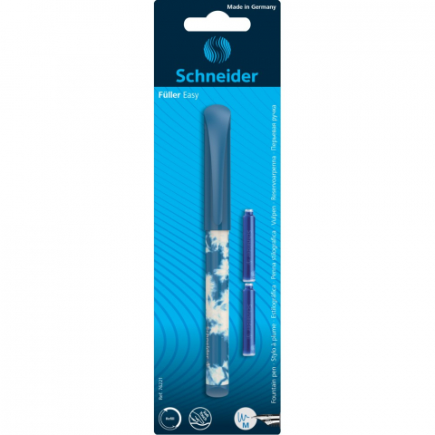 Stilou Schneider Easy albastru penita M blister cu 2 rezerve [1]