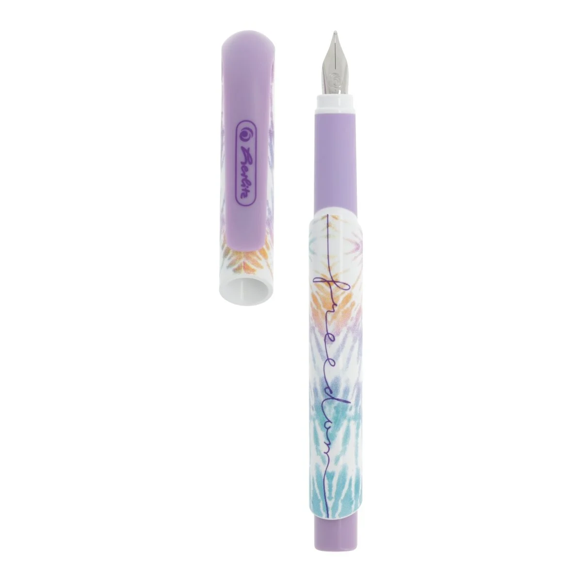 Stilouri școlare - Stilou ergonomic penita M New Batik Freedom Herlitz