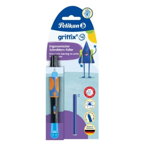 Stilou Pelikan griffix Neon Black penita A dreptaci [1]