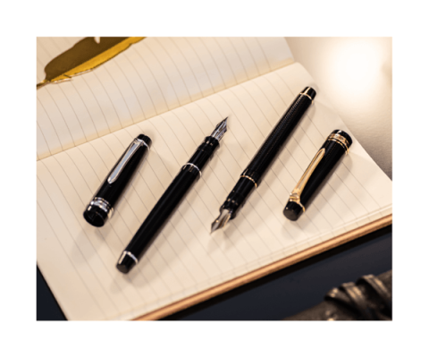 Stilou Justus 95 Pilot negru varf M penita aur 14K [1]