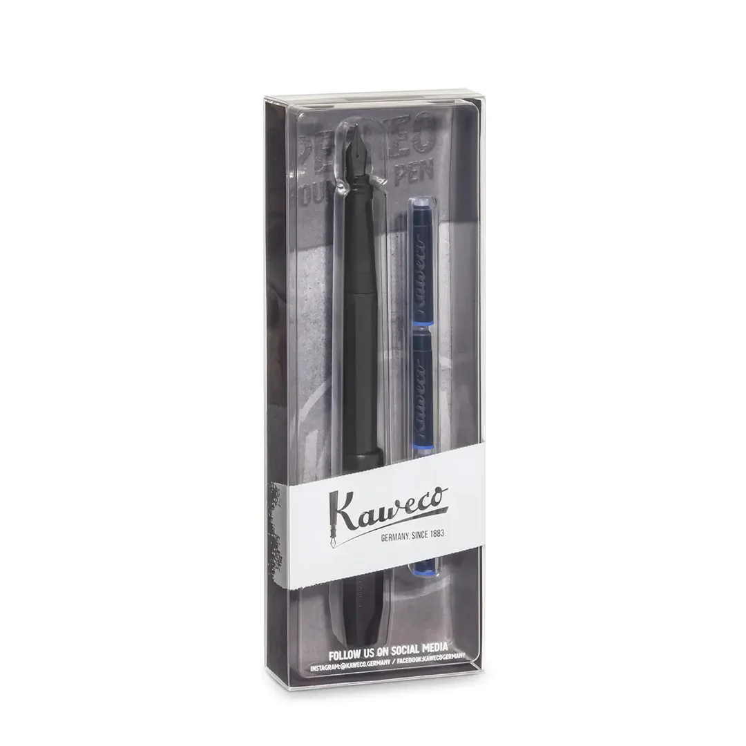 Stilou Kaweko Perkeo all black penita M pachet cu 3 rezerve [0]