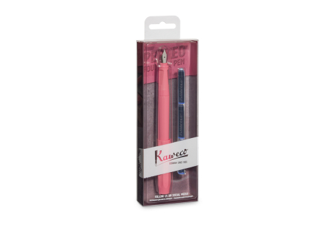 Rechizite școlare - Stilou Kaweco Perkeo Peony Blossom F set cu 3 rezerve