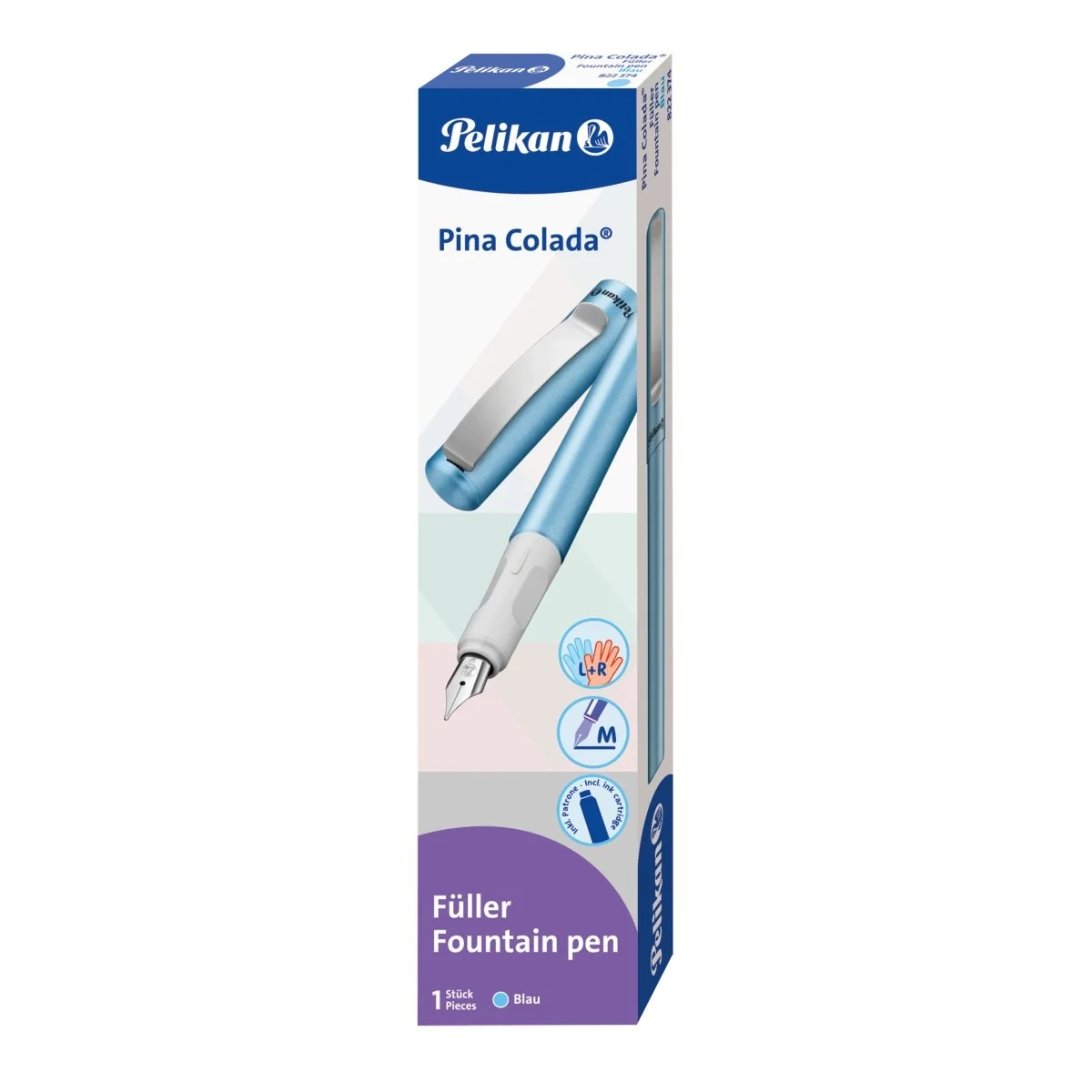 Stilou Pina Colada culoare albastru metalizat penita M Pelikan [1]