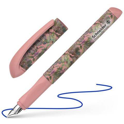 Rechizite școlare - Stilou Schneider Voice Apricot Jungle scriere albastra