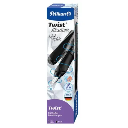 Rechizite școlare - Stilou Pelikan Twist structure penita M grip economic negru