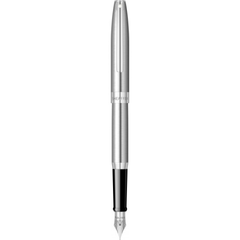 Instrumente de scris premium - Stilou Sheaffer VFM Brushed Chrome CT cu accesorii cromate