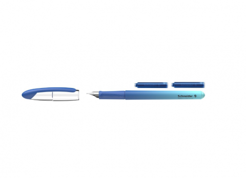 Stilou Schneider Voyage penita M cu 2 rezerve bleu [1]