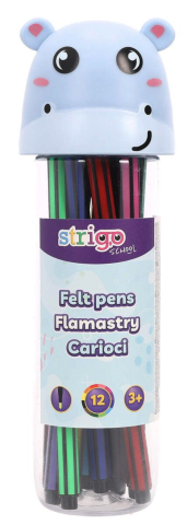 Carioci - Set 12 carioci lavabile cutie Hipopotam Strigo