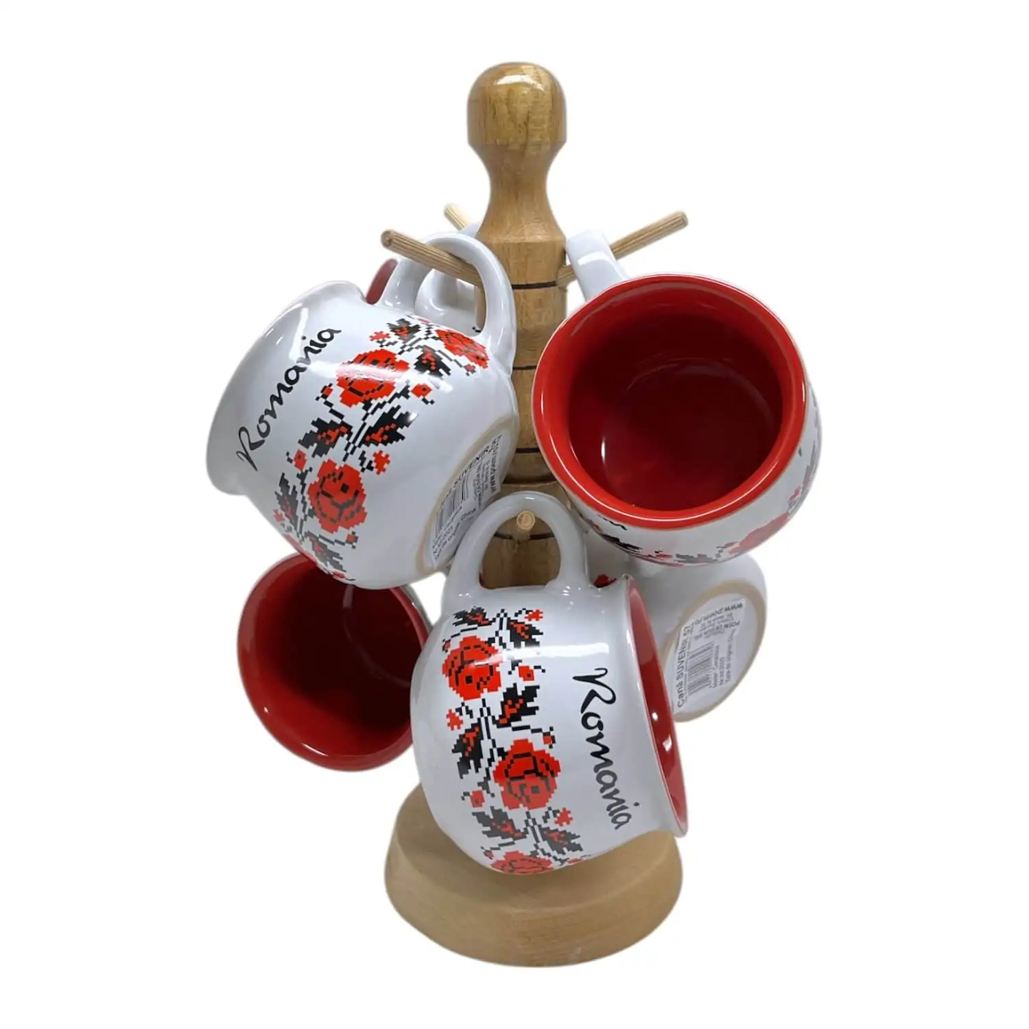 Casă și decorațiuni - Set cani cu suport Romania – 32x18 cm