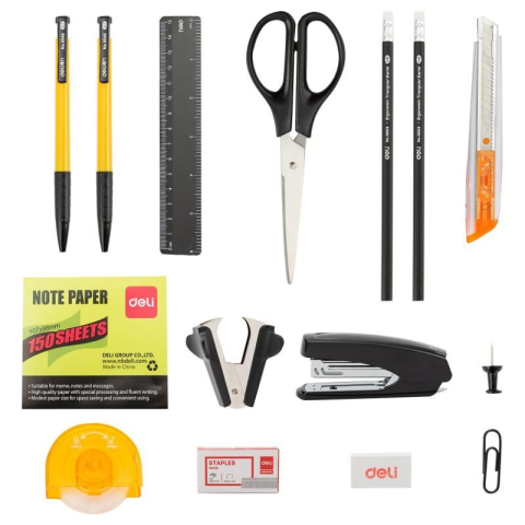 Suporturi și tăvițe documente - Suport birou echipat 16 piese 7 compartimente 260 x 103 x 150 mm Deli