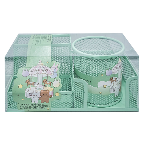 Suport birou metal 3 componente si suport rotund Nebo culori diferite [4]