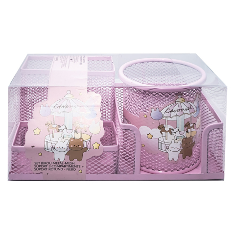 Suport birou metal 3 componente si suport rotund Nebo culori diferite [1]