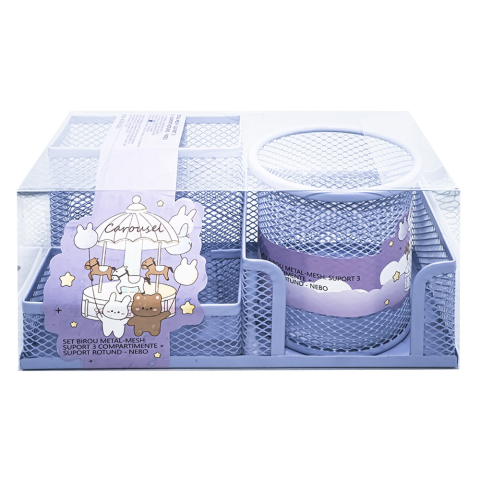 Suport birou metal 3 componente si suport rotund Nebo culori diferite [3]