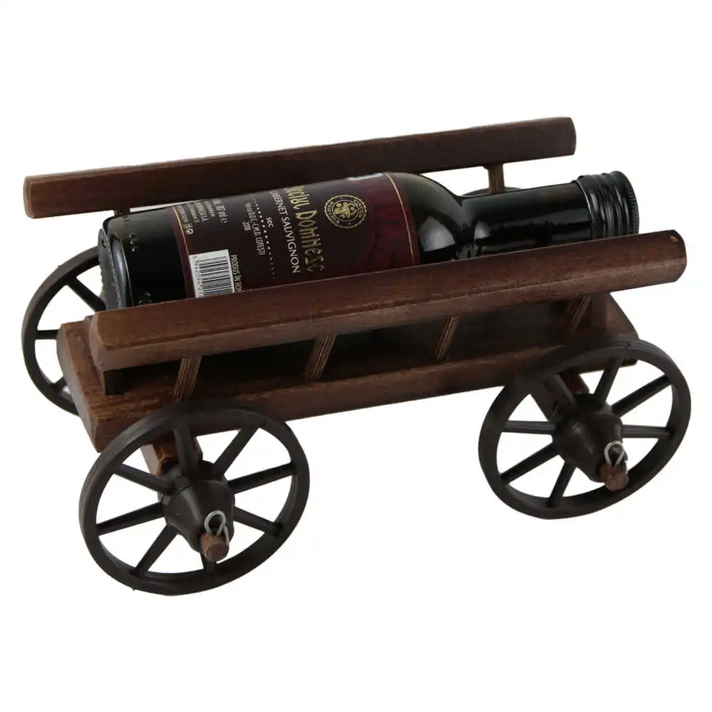 Casă și decorațiuni - Suport caruta cu o sticla de vin Beciul Domnesc 187 ml