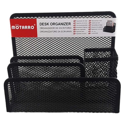 Birotică și accesorii birou - Suport accesorii de birou negru 17x14x7 cm Motarro