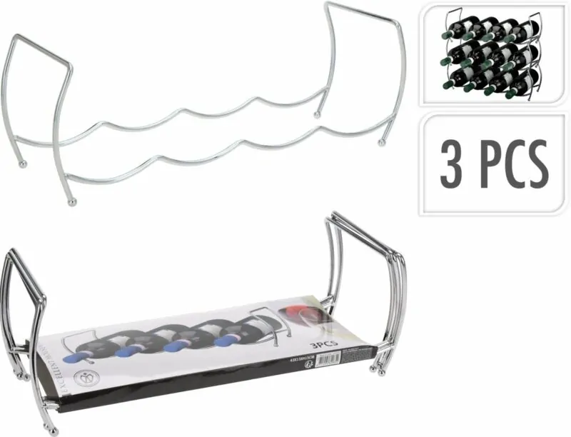 Suport decorativ metal pentru vin 12 sticle [2]
