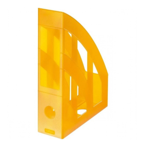 Suporturi și tăvițe documente - Suport dosare Herlitz A4 plastic portocaliu translucid
