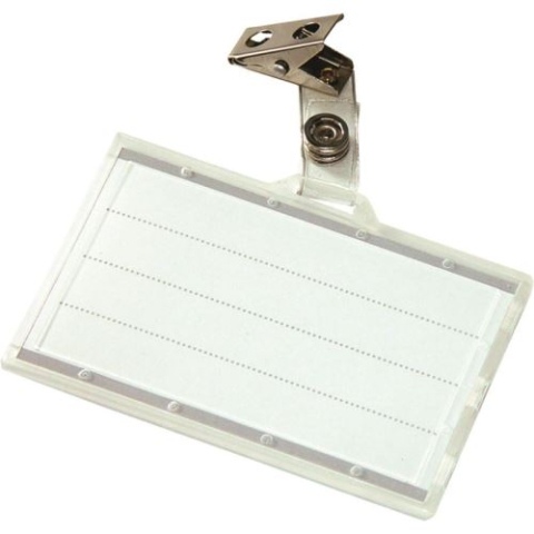 Noutăți Librăria Compas - Ecuson orizontal DONAU cu clips metalic 85 x 50 mm