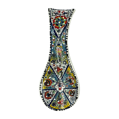 Articole pentru bucătărie - Suport lingura ceramica motive traditionale