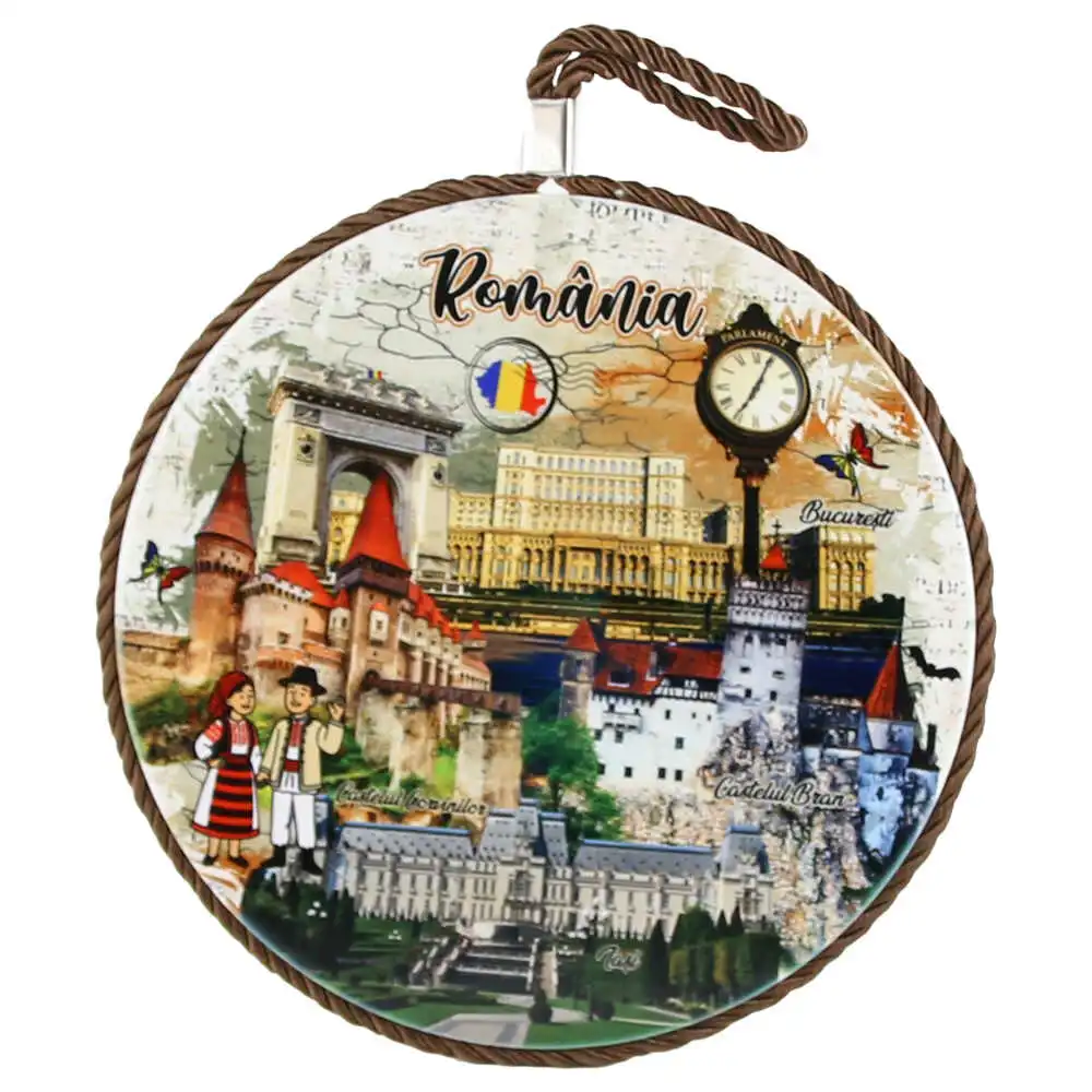 Casă și decorațiuni - Suport oale decor din ceramica Romania 17 cm maro