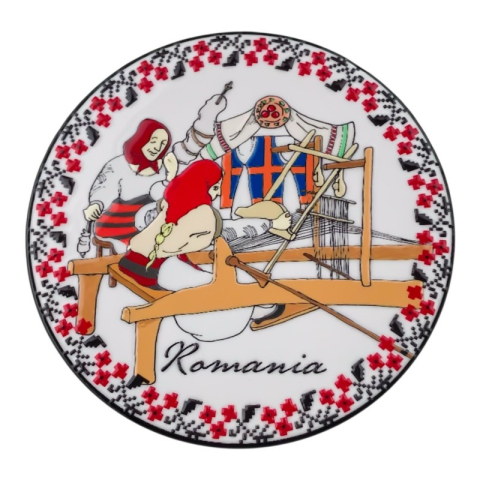 Suport din ceramica pentru pahar 11x11 cm Romania [2]