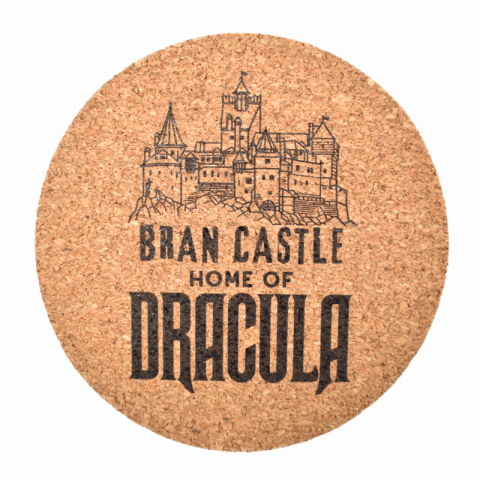 Casă și decorațiuni - Suport pahar personalizat UV din pluta 10 cm Dracula