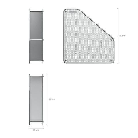 Suport vertical pentru hartie ErichKrause Compass Classic argintiu [3]