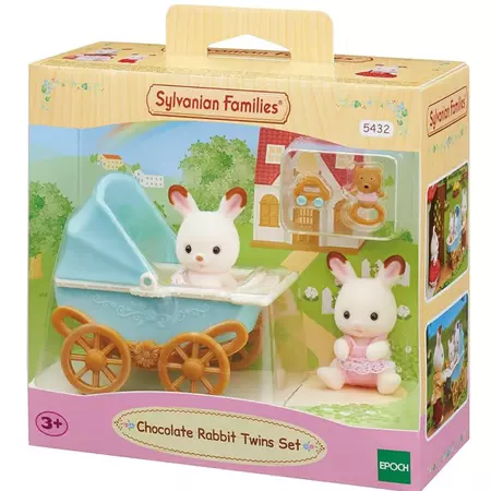 Noutăți Librăria Compas - Sylvanian Families - Set carucior iepurasi gemeni