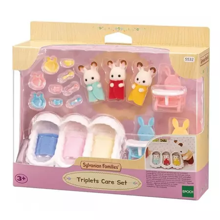 Jucării și jocuri - Set Sylvanian Families Ingrijire Iepurasi Tripleti Epoch