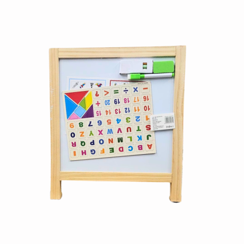Tabla educativa din lemn cu suprafata magnetica si tabla de scris [1]