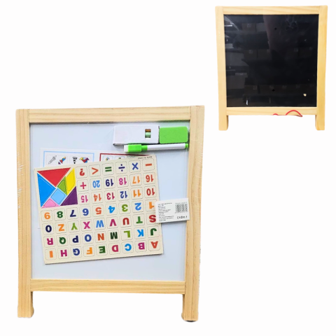 Comunicare și prezentare - Tabla educativa din lemn cu suprafata magnetica si tabla de scris