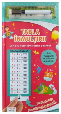 Cărți - Tabla inmultirii – Carte cu clapete interactive si carioca