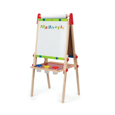 Tabla magnetica dubla din lemn Hape Sevalet cu suport reglabil si accesorii [1]