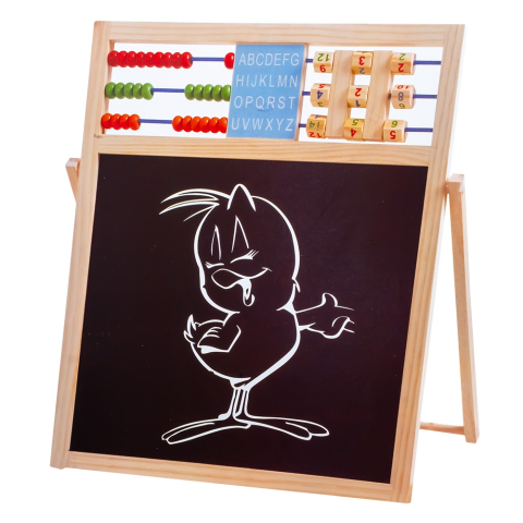 Tablita din lemn magnetica si neagra pentru creta + accesorii 38.5x45cm [3]