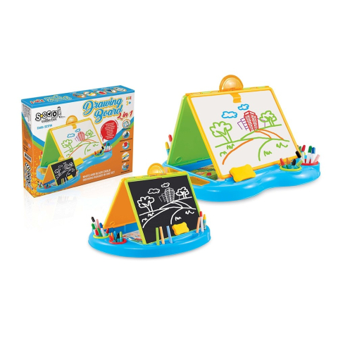 Table magnetice - Tablita din plastic 2 in 1 cu suport si accesorii S-COOL 49 x 7 x 41 cm