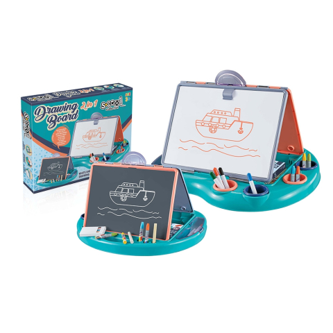 Table magnetice - Tablita din plastic 2 in 1 cu suport si accesorii S-COOL 49 x 7 x 41 cm