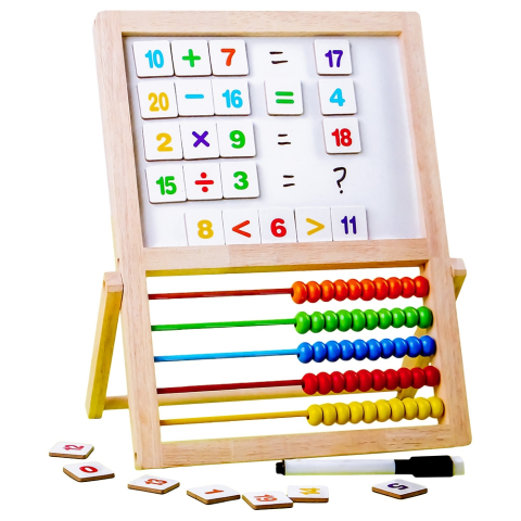 Tablita magnetica lemn cu socotitoare alb-negru [1]