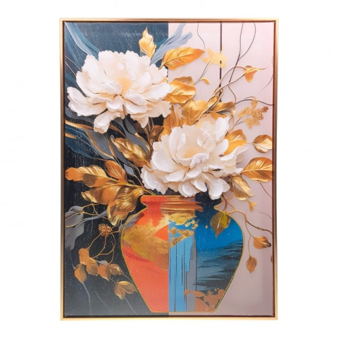 Tablou cu rama din MDF 50 cm model flori [6]