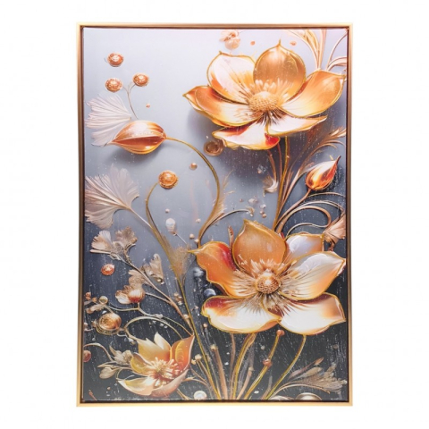 Tablou cu rama din MDF 50 cm model flori [2]