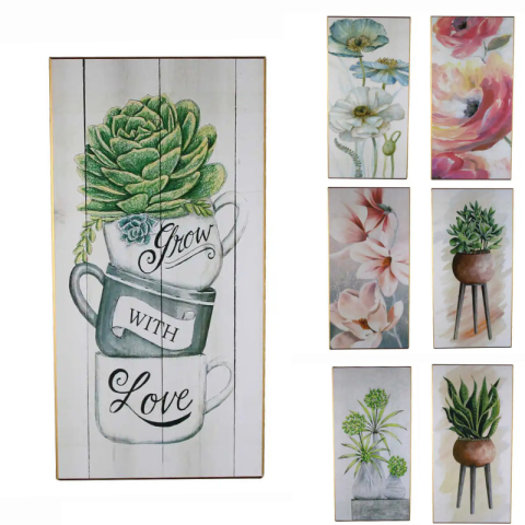 Casă și decorațiuni - Tablou decorativ din lemn 24 x 48 cm modele diferite