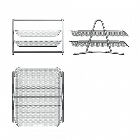 Tava documente cu 2 niveluri ErichKrause Compass Classic - Argintie [1]