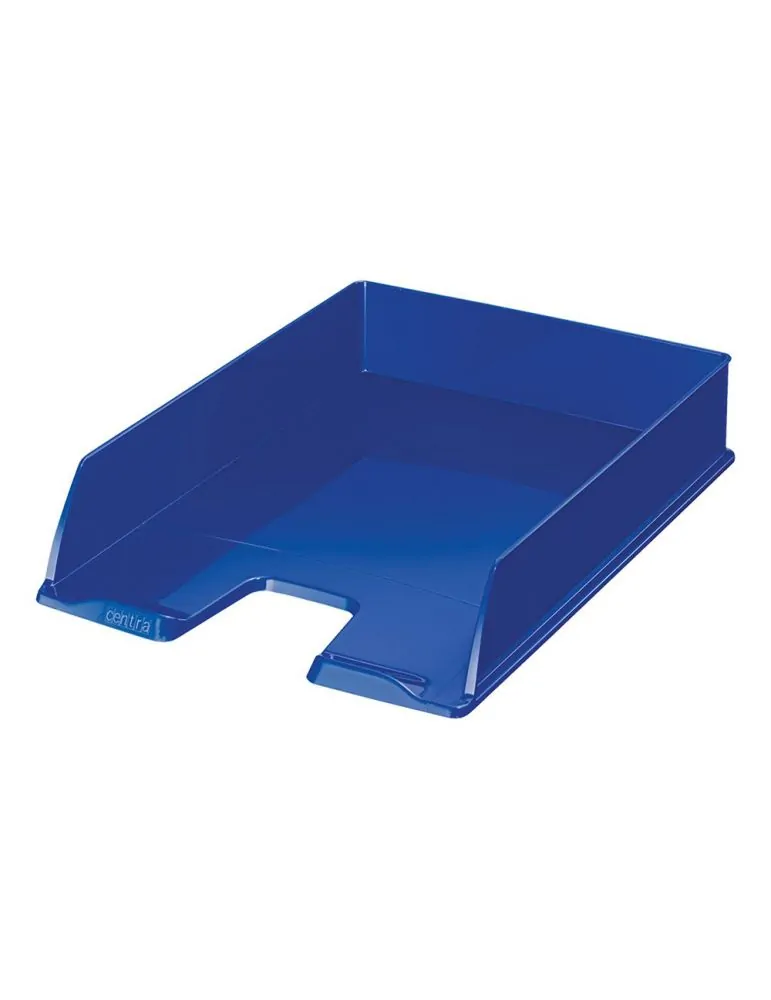 Suporturi și tăvițe documente - Tava documente birou A4 din plastic albastru Centra