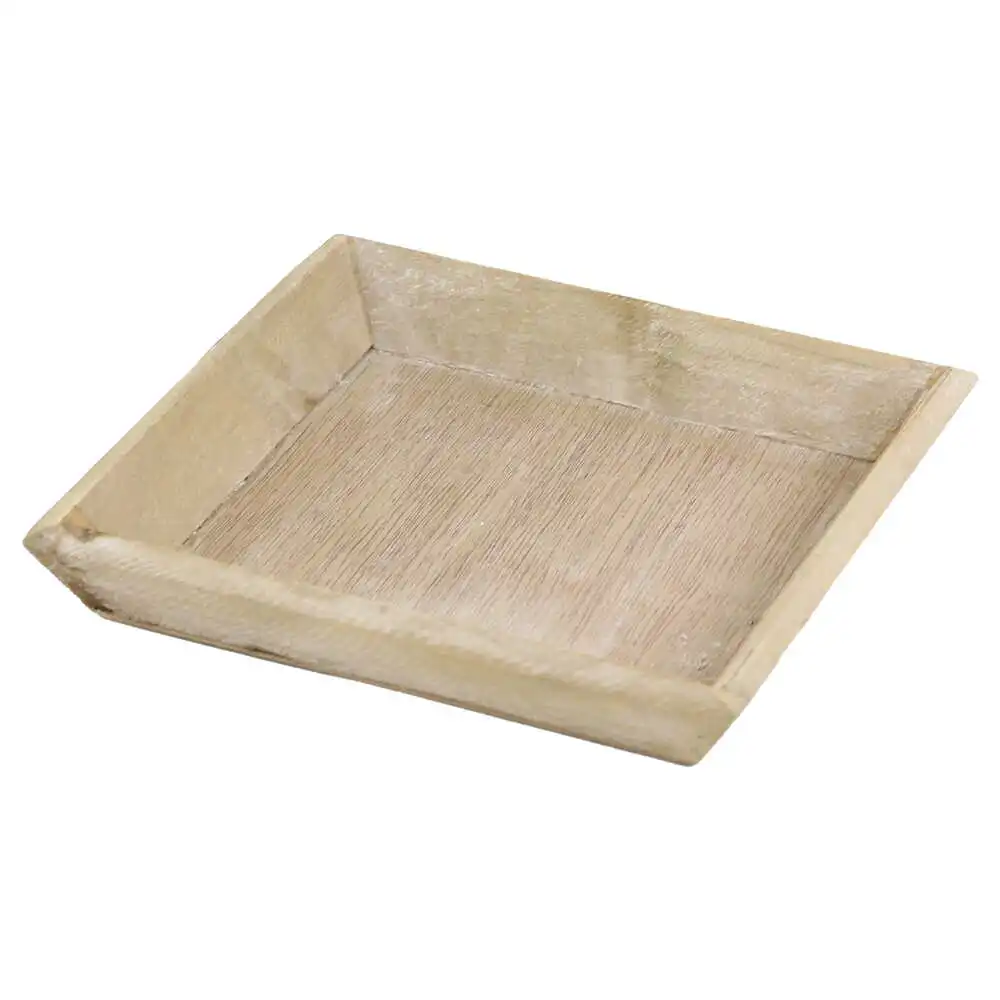 Articole pentru bucătărie - Tava suport din lemn pentru lumanari decoratiuni 20 x 20 cm Natur