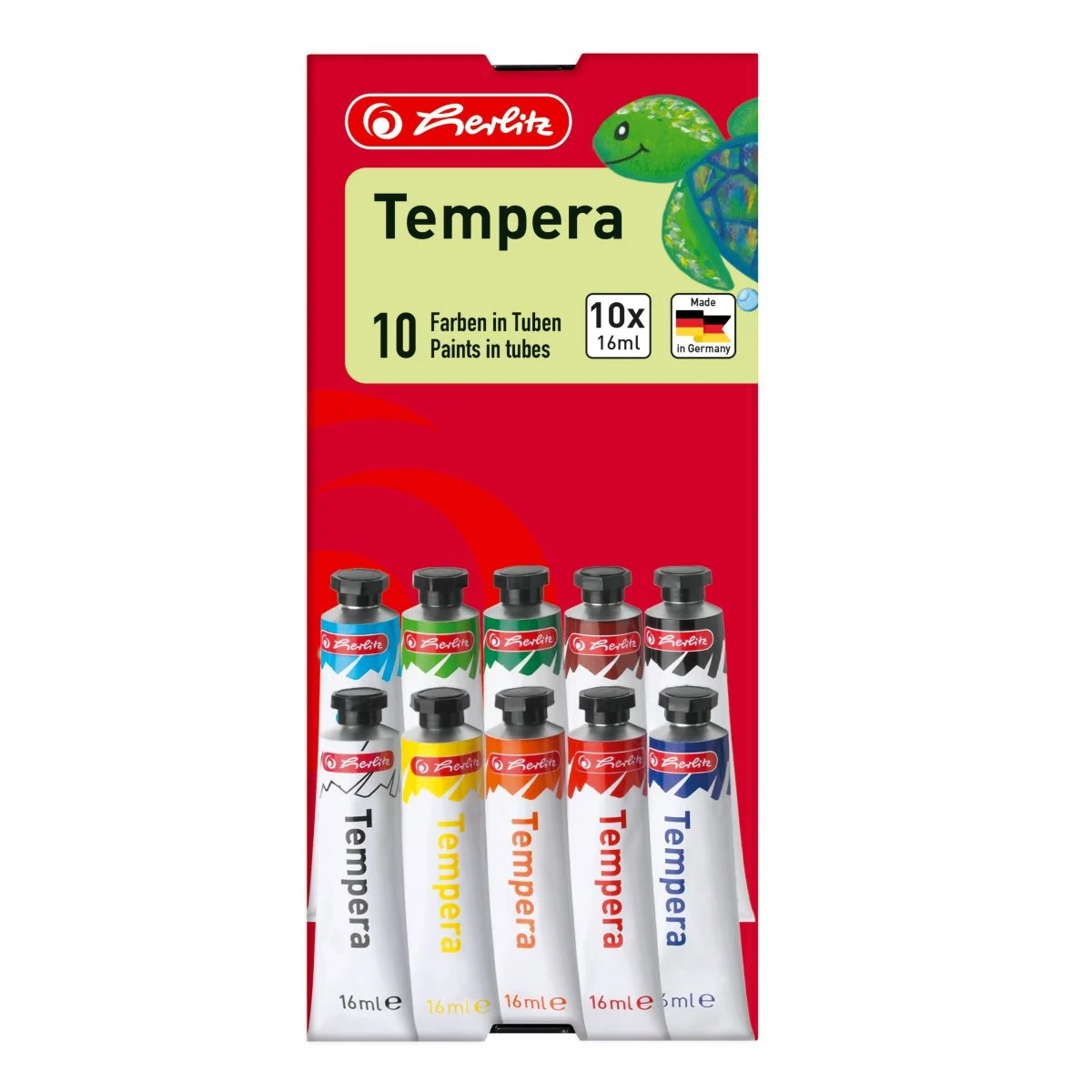 Acuarele școlare și Tempera - Tempera 10 culori 16ml Herlitz