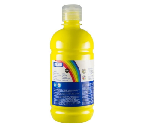 Acuarele și pensule școlare - Tempera 500 ml Galben Milan