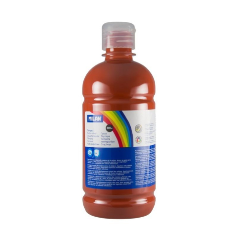 Acuarele și pensule școlare - Tempera 500 ml Milan maro