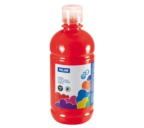 Rechizite școlare - Tempera 500 ml Rosu vermilion Milan