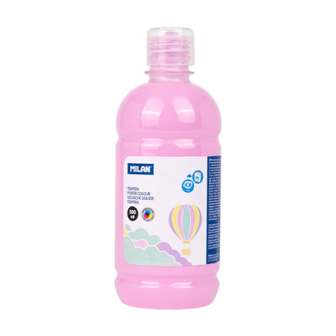 Acuarele școlare și Tempera - Tempera 500ml Roz pastel Milan