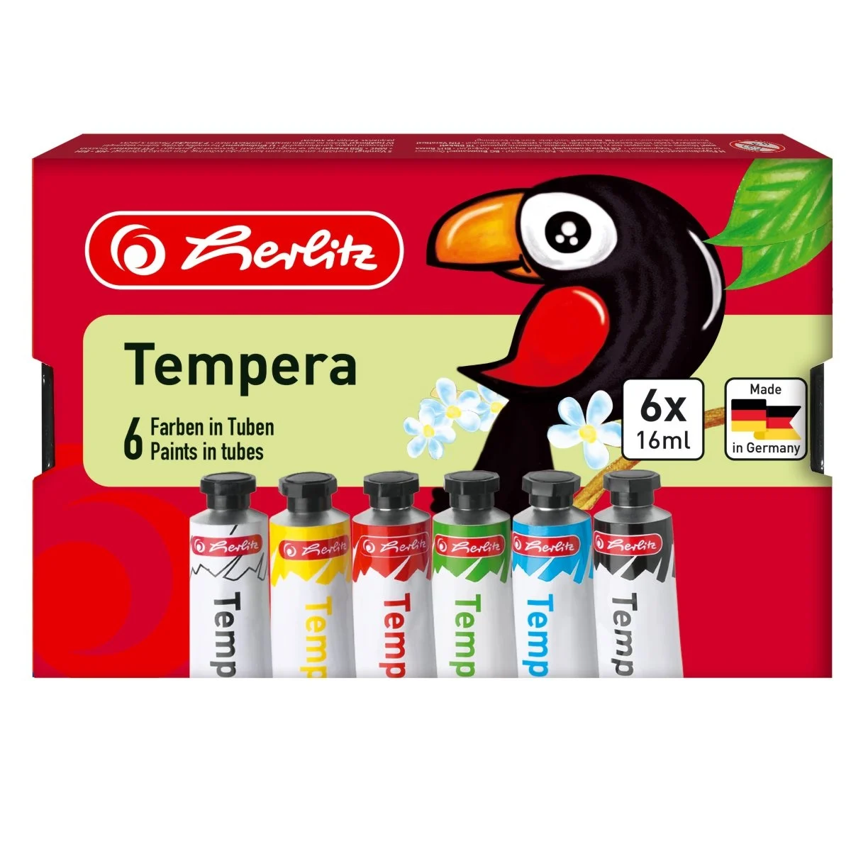 Acuarele școlare și Tempera - Tempera 6 culori x 16ml Herlitz