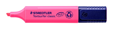 Scriere și corectare - Text marker clasic varf tesit 5 mm roz Staedtler